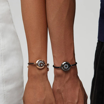 Sun&Moon Touch Braclets with Milan Rope